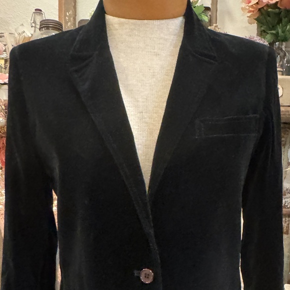 VINTAGE BRECKENRIDGE BLACK VELVET BLAZER | TAILORED CREW | HOLIDAY PARTY JACKET - Picture 6 of 14